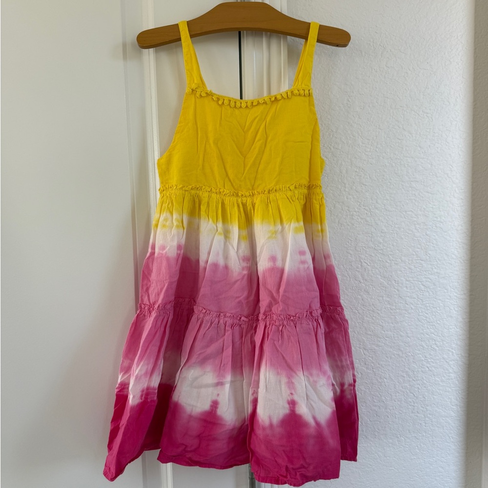 Isaac Mizrahi New York Pink & Yellow Tie dye summer sundress